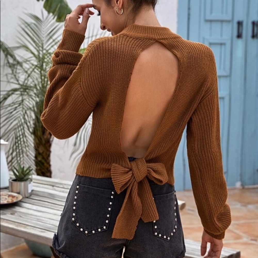 Open Back Sweater